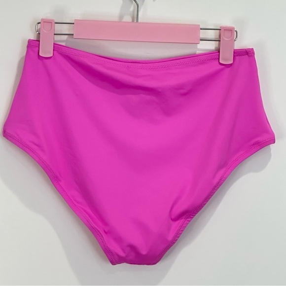 Skims Full Brief Bikini Bottom Recycled Swim High Waisted Orchid Pink Medium NWT - Picture 5 of 11